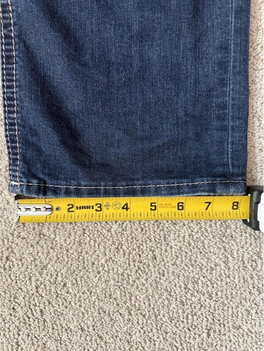 Rock Revival Jeans Womens 32 Blue Maisky Easy Capri Embellished Stretch Logo - Picture 6 of 12